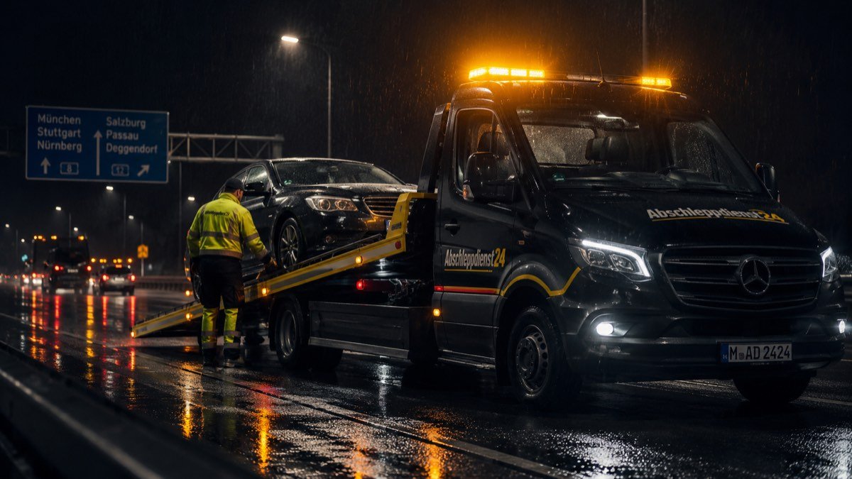 Nacht-Einsatz auf der Autobahn